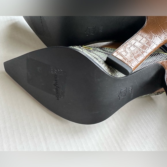 Donald J Pliner Giorgi Western Buckle Booties Snake Python Print Leather 10 NEW - Picture 11 of 11